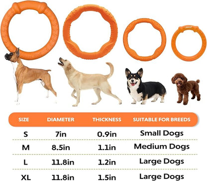 LaRoo Dog Flying Ring Toys, Floating Flying Dog Disc Toys, Summer Pet Training Outdoor Durable Chew Toys for Medium and Small Dogs