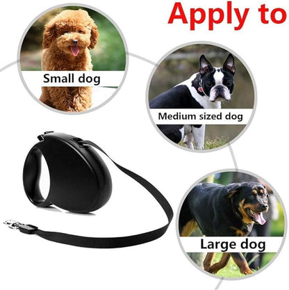 Auto Retractable Dog Leash Explore Training Lead - 10 Ft/16.13Ft Pet Dog Walking Running Rope