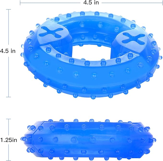 NWK Pet Teether Cooling Chew Toy for Dogs Teething Toy for Puppies, Fit with Treats for More Fun (Chewing Ring)