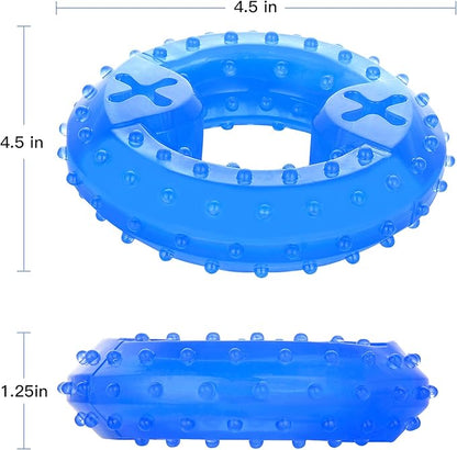 NWK Pet Teether Cooling Chew Toy for Dogs Teething Toy for Puppies, Fit with Treats for More Fun (Chewing Ring)