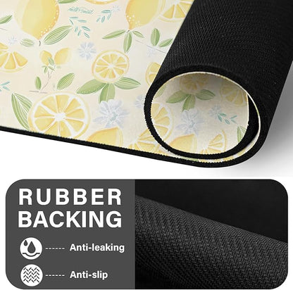 Patterned Cat & Dog Bowl Mat for Food and Water, 17"×30" Quick Dry Absorbent Pet Feeding Mat, Eco-Friendly Dog Placemat