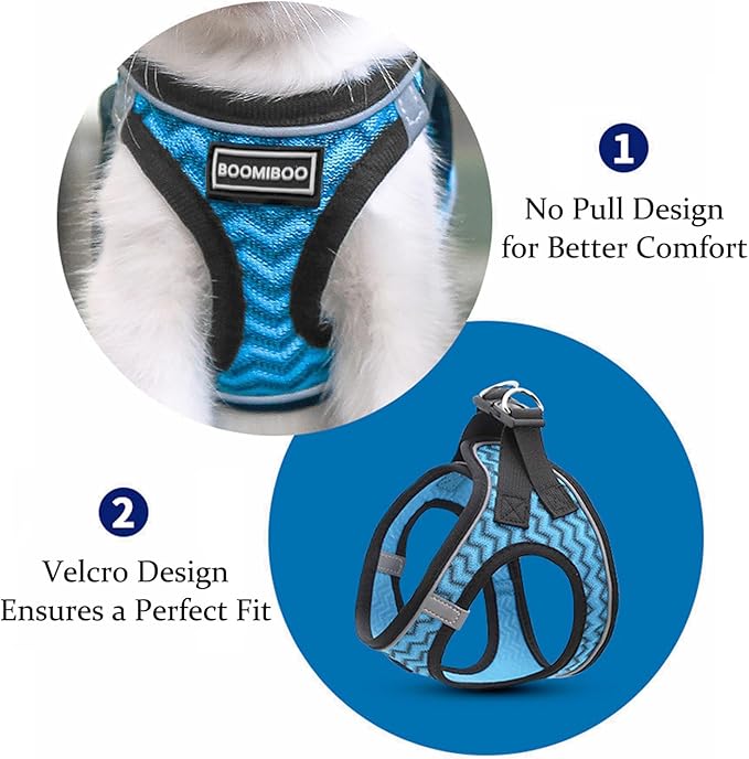 Dog Harness with Leash Set, No Pull Adjustable Reflective Step-in Puppy Pet Vest Harnesses for Small Medium Large Dogs and Cats,Pink XL