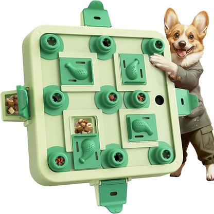 KADTC Dog Chess Puzzle Toy, Large Size, U.S. Brand & Design, 3 Levels of Step-by-Step Challenge for Smart Dogs Interactive Boredom Buster Mental Stimulation Enrichment Toys Puppy Treat Brain Puzzles