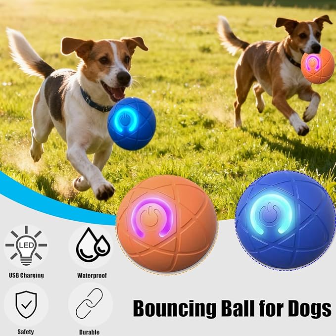Valentines Day Gifts Dog Balls Interactive Dog Toys 2pc Shaky Ball Toy for Dogs Electric Rolling Pet Toy Dogs ball launcher Dog Chew Toys Rolling Balls for Do gs Smart Jumping Ba ll Training Jolly Toy