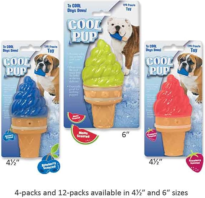 Cool Pup Cooling Dog Toy - Rocket Pop Large,Red,Blue,white
