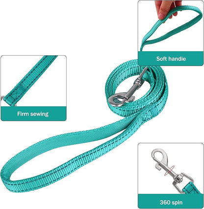 YIMEIS Dog Harness and Leash Set, No Pull Soft Mesh Pet Harness, Reflective Adjustable Puppy Vest for Small Medium Large Dogs, Cats (Turquoise, X-Small (Pack of 1)