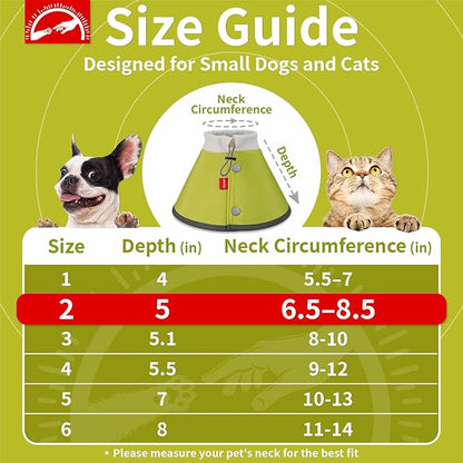 Agape Soft Cone for Cats & Small Dogs, Comfy Pet Cone to Stop Licking, Adjustable Cat E Collar Alternative After Surgery, Protective Elizabethan Collar for Pup & Kitty, Water Repellent Recovery Cone