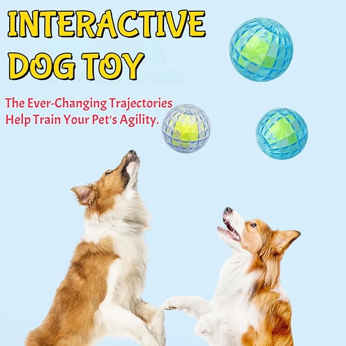 Squeaky Balls for Dogs, 3-Pack – Durable Dog Squeaky Toys, Interactive Tennis Balls for Small & Large Dogs, Pet Chew Toys for Aggressive Chewers, Giggle Ball Sound Toy for Puppy Play