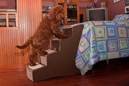 Pet Gear Easy Step IV Pet Stairs, 4 Step for Cats/Dogs, Removable Washable Carpet Treads, for Pets Up to 150lbs, No Tools Required, Available in 4 Colors