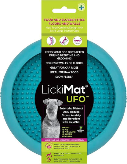 Lickimat UFO Pet Feeder, Dog Dish, Suction Cups, Wet Food