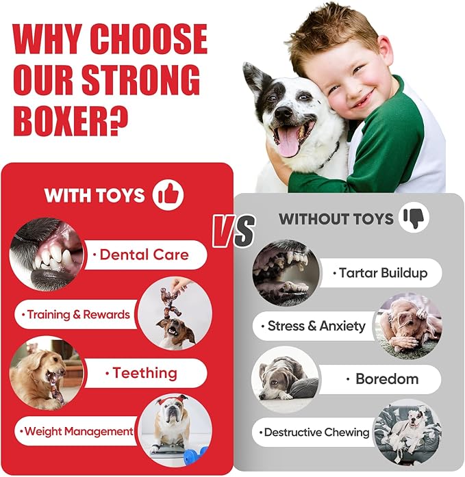 Dog Toys for Aggressive Chewers, Indestructible Dog Toys, Almost Indestructible Dog Bones for Small/Medium/Large Dogs Teeth Cleaning and Training