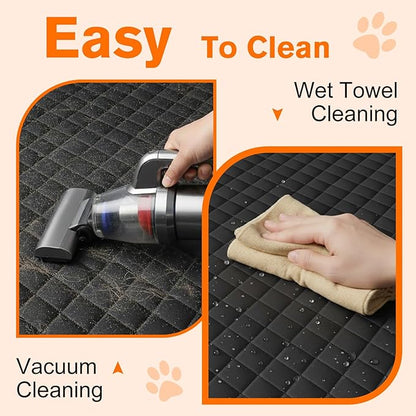 NECKORY SUV Cargo Liner for Dogs - Waterproof Dog Car Seat Cover Mat for SUVs, Sedans, Vans & Trunks with Non-Slip Bumper Flap Protector, Scratchproof Large Size Universal Fit, Black