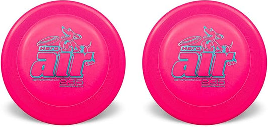 Hero Disc USA Hero Air 235 Dog Disc, Outdoor Dog Toy and Pet Disc, Lightweight Dog Flying Disc Pack of 2 (Pink)