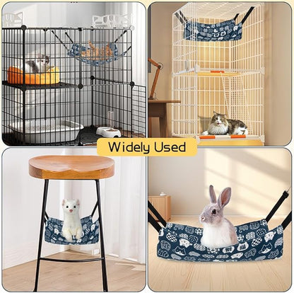 Cat Hammock & Cage - Indoor Cat & Ferret Enclosure with Dog & Chinchilla Hammock Accessories
