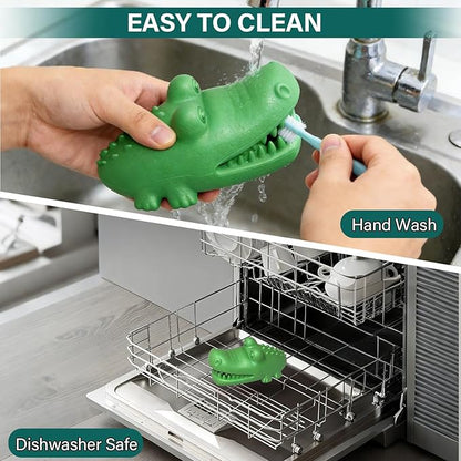 Treat Dispensing Dog Toys - Durable Dog Toys for Aggressive Chewers, Nature Rubber Chew Toy for Medium & Large Dogs, Relieve Boredom Separation Anxiety & Clean Teeth, Dishwasher Safe