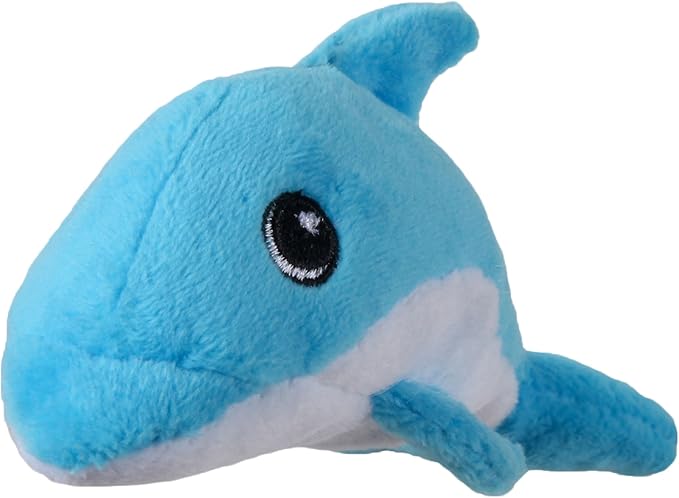 SmartPetLove Snuggle Puppy Tender-Tuffs Small Dog Toys - Dolphin Dog Toy for Small Breeds with Puncture Resistant Squeaker