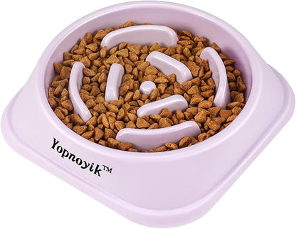 Slow Feeder Dog Bowls for Healthy Eating, Non-Slip and Anti-Choking Design, Reduces Bloating & Overeating for Medium Dogs and Cats, Easy to Clean