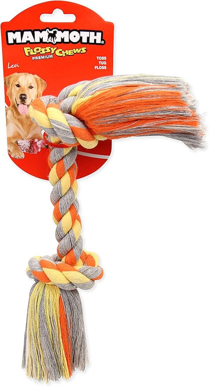Mammoth Pet Products Flossy Chews Cottonblend Color Rope e, Large, 14-Inch, MultiColored
