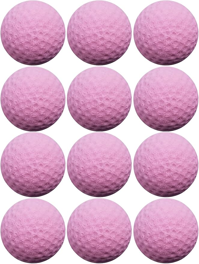 Cat Golf Balls for Indoor Kitten Toys - Interactive Sponge Foam Soccer Balls (Magenta)