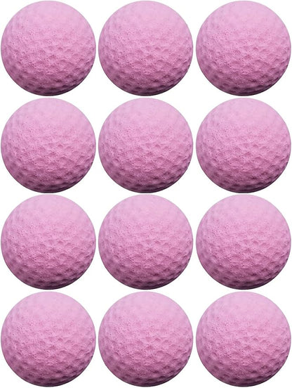 Cat Golf Balls for Indoor Kitten Toys - Interactive Sponge Foam Soccer Balls (Magenta)