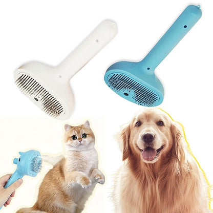 Cat Steam Brush Pet Spray Hair Removal Comb Steam Brush for Shedding & Grooming for Long & Short Haired Pets (2pcs Blue and white)