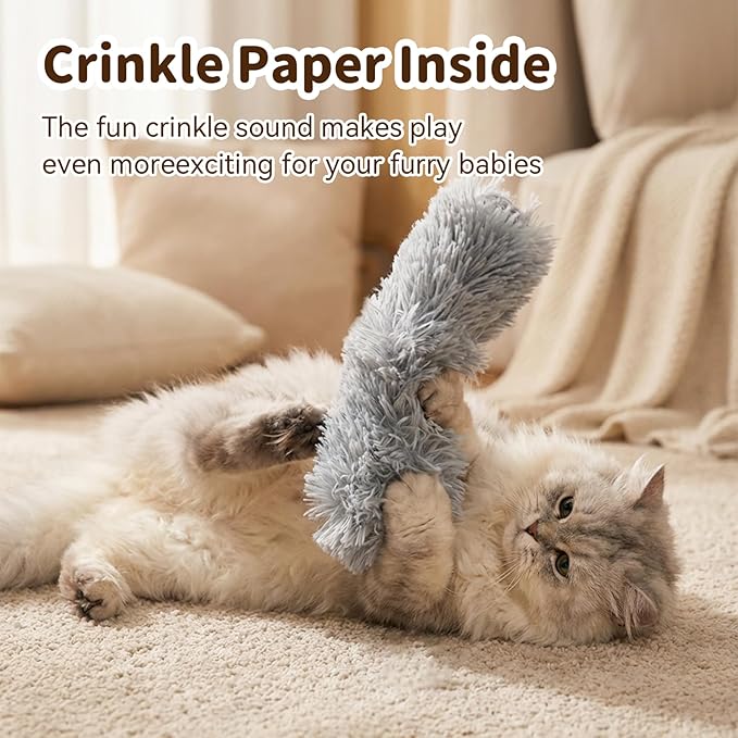 Cat Toys 3 Pack Catnip Pillows, Soft and Durable Crinkle Sound with Catnip Inside, Interactive Cat Toy Indoor Cats Kitten Kicker, Promotes Kitty Exercise, Easter Gifts Toys-Solid Color