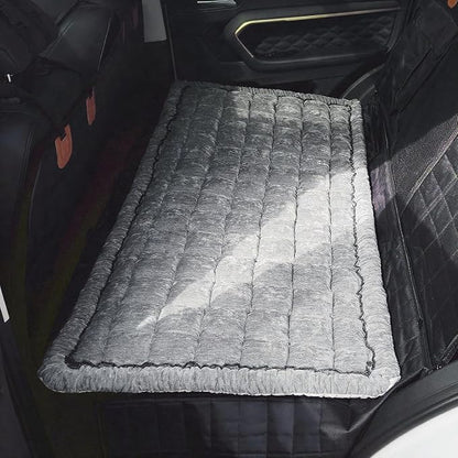 Backseat Pet Bed Mat，Dog Car Seat Cover for Back Seat，Fit for Backseat Extenders，Car Seat Protector, Nonslip Soft Durable Pet Bed for SUVs, Sedans & Trucks（Blue-Gray，24.8x54 inch）