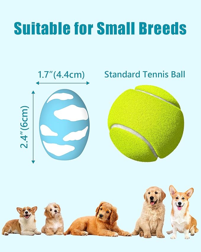 Dog Toys, Squeaky Latex Rubber Bouncy Balls, Squeaky Egg Dog Toys Balls, 6 Pack Interactive Squeak Dog Toy Set for Small Medium Pets Puppies Dogs (6 Pack, Small)