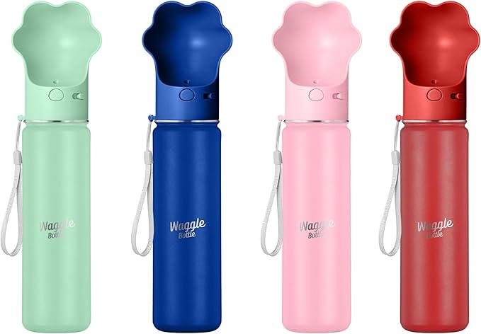 Stainless Steel Dog Travel Water Bottle, Vacuum Insulated Portable Dog Water Dispenser, Large Bottle with Drink Cup On The Go, Outdoor Walking, Hiking, Travel (Mint, 22oz)