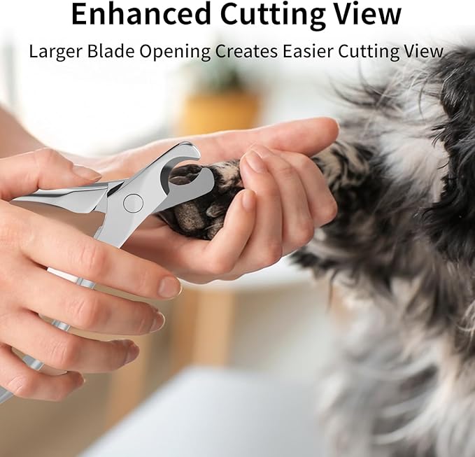 Stainless Steel Dog Nail Clippers & Trimmers - Heavy Duty Pet Nail Clippers for Large, Medium, Small Dogs & Cats