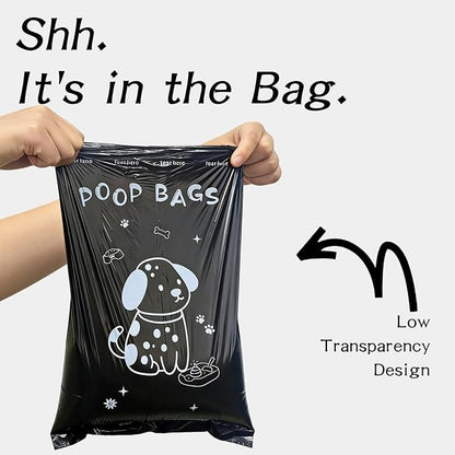 Scented Dog Poop Bags - 630 counts Black Pet Waste Bags with Dispensers, Extra Large 13x9 Inch Leak-Proof Fragrance Bags for Dogs Walking and Cat Litter