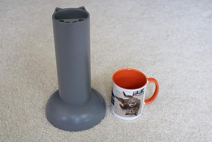 Feline Ruff Cat Teaser Wand Holder. Keep Cats Safe with This Unique Cat Toy Storage Solution. Organize Feather Cat Wand Toys. Patent Pending (Gray)