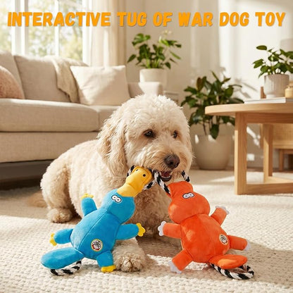 WUGO Tug of War Dog Toy Interactive Tough Tug of War Toy with Rope Knotted Rope Puppy Toys to Keep Them Busy