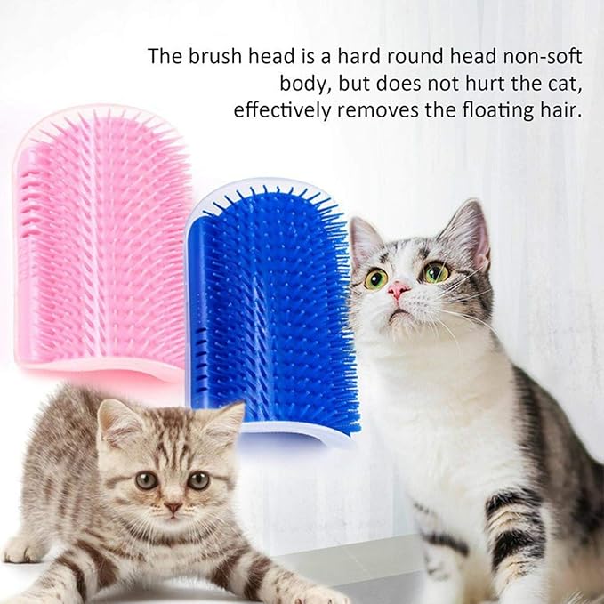 rrrrr Pet Products For Cats Brush Corner Cat Massage Self Groomer Comb Brush With Catnip Cat rubs the face a tickling comb