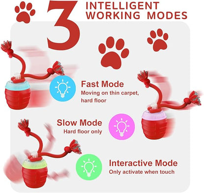 Interactive Dog Toys, Moving Interactive Dog Ball with Touch Activated, Automatic Rolling Ball Toys for Puppy/Medium Dogs, Squeaky Dogs Toy Active Rolling Wicked Balls for Daily Training (green)