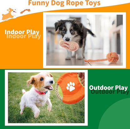 Dog Rope Toy, 8 Pack Cotton Rope Toys for Dogs, Puppy Chew Toys for Teething & Boredom Relief, Tug of War Dog Toy for Small Breed Puppies, Gifts for Dogs