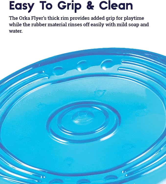 Petstages Orka Flyer Royal Blue Flying Disc Dog Fetch Toy