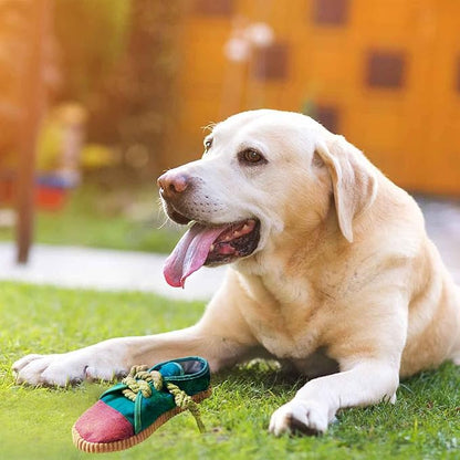 Dog Chew Toys,Creative Shoes Shape Squeaky Toy, Durable and Safe Dog Playing Toy Funny Shoes Sound Toy for Small and Medium Pets