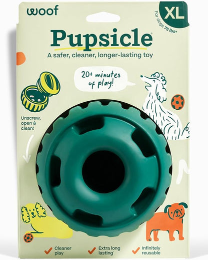 WOOF Pupsicle - Long-Lasting Interactive Dog Ball Toy to Keep Your Pup Busy and Distracted - Safe for Dogs - Low-Mess Design - Dog Toys for XL Dogs 75 lbs and Up