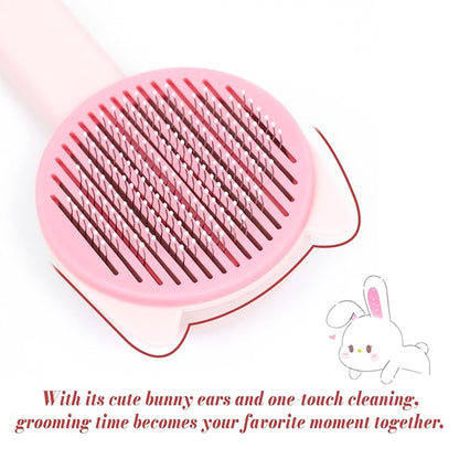 Cat Brush Hair, Cat Brushes for Indoor Cats Furminator Brush for Shedding for Long Haired Cats(Pink)