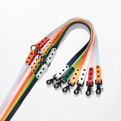 WLK1004K-5SET Luna Small 8FT Adjustable 6-in-1 Waterproof Hands-Free Leash and Collar with LED Flashlight, Bag Dispenser, and Poop Bag Holder, Julep