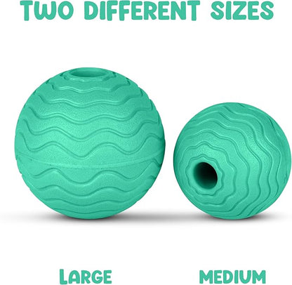 Foam Fetch Ball for Dogs – Durable EVA Foam Dog Ball, Interactive Chew Toy for Dogs, Lightweight Floating Ball for Water, Pool & Outdoor Fetch Games (Green, Medium)