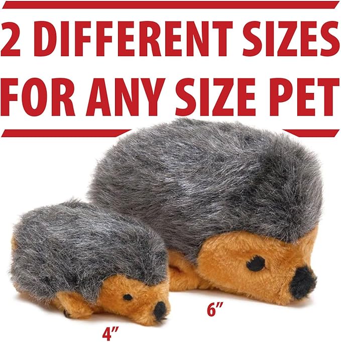 Jeffers Pet Plush Dog Toy with Squeaker, Hedgehog 6" - Cute, Soft Squeaker & Grunting Plush for Small to Medium Dogs, Interactive Play, Cuddle Toy, Perfect, Stocking Stuffer