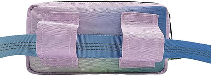 Stylish Car‑Safe Hands‑Free Bungee Dog Leash with Adjustable Waist Belt & Seat‑Belt Hook – Reflective No‑Pull Leash with Zipper Pouch for Running, Hiking & Travel (Powder Blue Gradient)