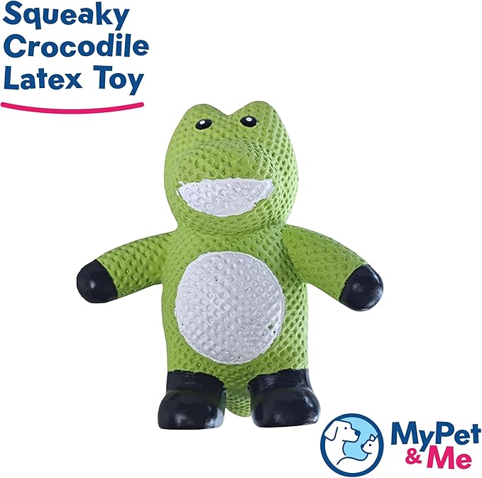 My Pet & Me - Squeaky Dog Toys for Light to Moderate Chewers - Fun Latex Toys for Puppies, Teething, and Gentle Play - Interactive Fetch and Chew Toy with Squeaker