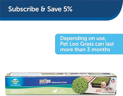 PetSafe Pet Loo Replacement Grass - Feels & Looks Like Real Grass - Drains Urine Quickly - Easy to Clean - Indoor Dog Potty Pad - Medium