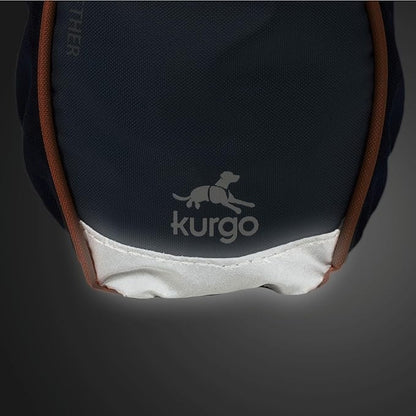 Kurgo Go Stuff It Dog Treat Bag, Training Treat Pouch Bag for Dogs, Treat Pouches for Pets, Hands-Free Pouch Waist, Reflective, Includes Carabiner, MOLLE-Compatible (Navy Blue)