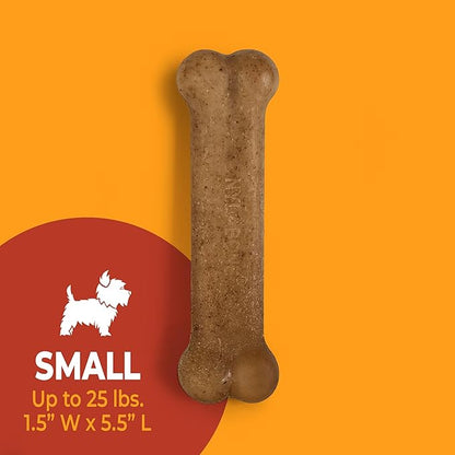 Nylabone Strong Chew Original Bone Dog Toy Made with Real Chicken, Durable Chew Toys for Aggressive Chewers, Long Lasting Dog Bone, Keeps Dogs Busy, Small Breeds - Up to 25 lbs