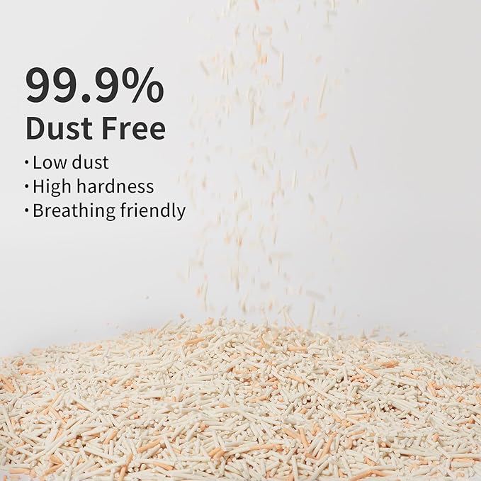 Flushable Tofu Cat Litter, Vanilla Scented – 2.5kg Bag, 100% Natural Plant-Based, Dust-Free, Fast Clumping, Odor Control, Low Tracking, Tofu Litter for Cats