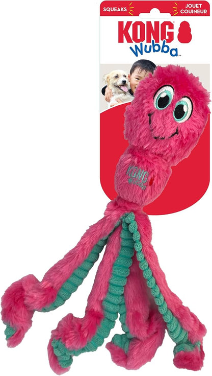 KONG Wubba Octopus Tug and Fetch Squeak Dog Toy Assorted Colors (Large)